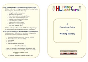 Five-Minute Guide to Working Memory